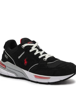 POLO RALPH LAUREN Skórzane sneakersy TRACKSTR 250 czarny