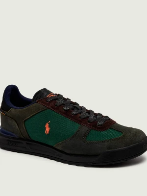 POLO RALPH LAUREN Skórzane sneakersy Varick | zamsz zielony