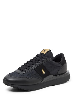 Polo Ralph Lauren skórzane trampki Mężczyźni skóra czarny