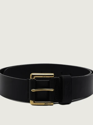 POLO RALPH LAUREN Skórzany pasek czarny