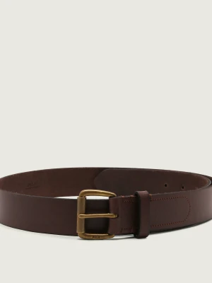 POLO RALPH LAUREN Skórzany pasek brązowy