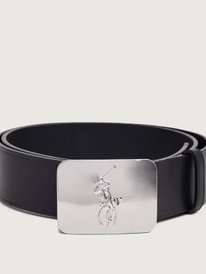 POLO RALPH LAUREN Skórzany pasek czarny