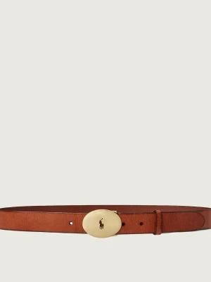POLO RALPH LAUREN Skórzany pasek Id brązowy