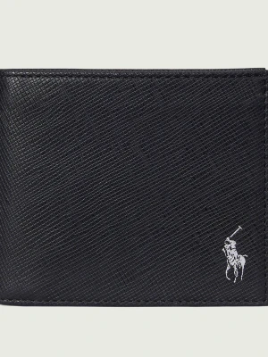 POLO RALPH LAUREN Skórzany portfel czarny