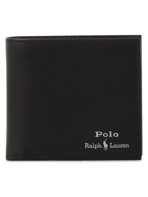 Polo Ralph Lauren Skórzany portfel męski Mężczyźni skóra czarny jednolity,