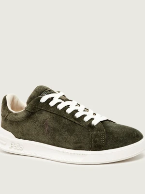 POLO RALPH LAUREN Sneakersy HERITAGE COURT II | zamsz oliwkowy
