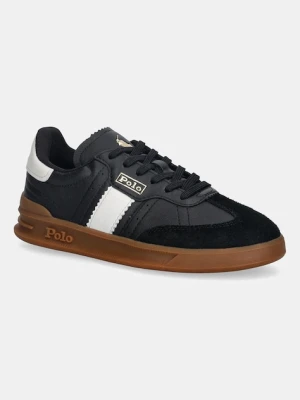 Polo Ralph Lauren sneakersy skórzane Heritage Aera damskie kolor czarny 804956688008