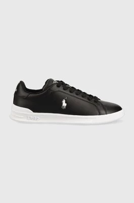 Polo Ralph Lauren sneakersy skórzane Hrt Ct II kolor czarny 809845109009