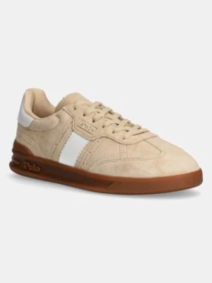 Polo Ralph Lauren sneakersy skórzane HTR Aera kolor beżowy 804956688