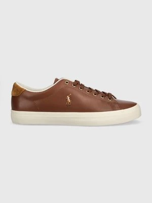 Polo Ralph Lauren sneakersy skórzane Longwood kolor brązowy 816879935001