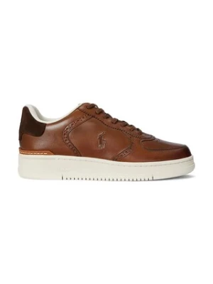 Polo Ralph Lauren sneakersy skórzane Mastr Ct Bro męskie kolor brązowy 809960990002
