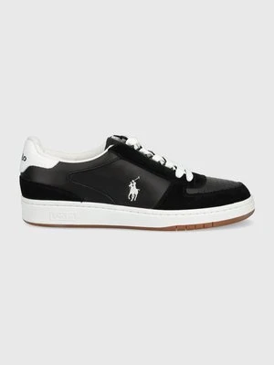 Polo Ralph Lauren sneakersy skórzane Polo Crt kolor czarny 809834463001