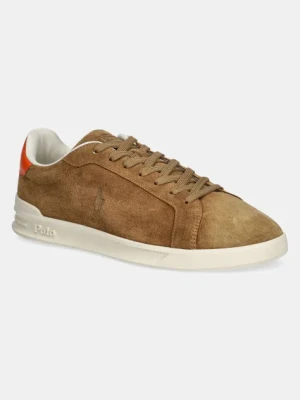 Polo Ralph Lauren sneakersy zamszowe Hrt Crt Ii kolor beżowy 809955691005