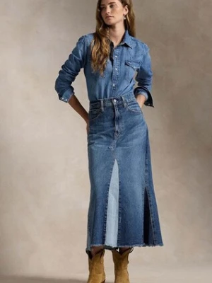 Polo Ralph Lauren spódnica jeansowa bawełniana