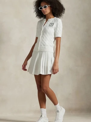 Polo Ralph Lauren spódnica Wimbledon Collection kolor biały mini rozkloszowana 211970494