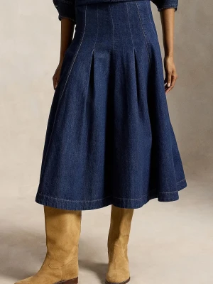 Polo Ralph Lauren spódnica rozkloszowana jeansowa