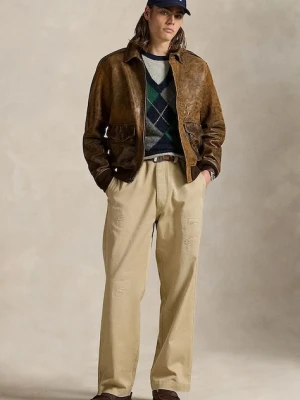 Polo Ralph Lauren spodnie bawełniane męskie kolor brązowy w fasonie chinos 710971947