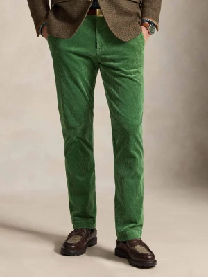 POLO RALPH LAUREN Spodnie chino | Straight fit | sztruks zielony