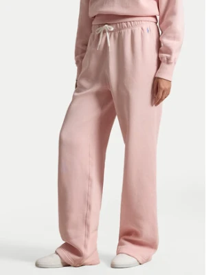 Polo Ralph Lauren Spodnie dresowe 211977959504 Różowy Wide Leg