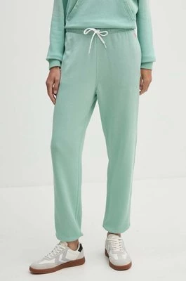 Polo Ralph Lauren spodnie dresowe bawełniane kolor zielony gładkie 211935585