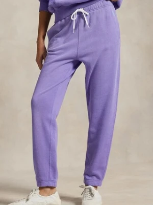 Polo Ralph Lauren spodnie dresowe damskie kolor fioletowy gładkie 211971694