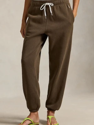 Polo Ralph Lauren spodnie dresowe kolor zielony gładkie 211971700