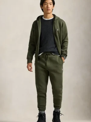 Polo Ralph Lauren spodnie dresowe kolor zielony gładkie 710881518