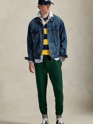 Polo Ralph Lauren spodnie dresowe kolor zielony gładkie 710881518