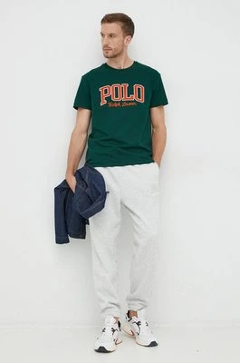 Polo Ralph Lauren spodnie dresowe męskie kolor szary z aplikacją