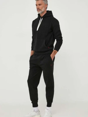 Polo Ralph Lauren spodnie lounge kolor czarny gładkie