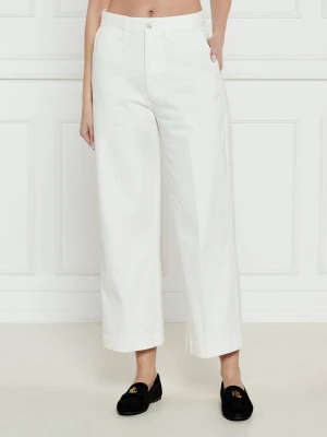 POLO RALPH LAUREN Spodnie | Straight fit biały
