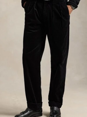 Polo Ralph Lauren spodnie sztruksowe 42.2 8W CORDUROY męskie kolor czarny w fasonie chinos 710882543014