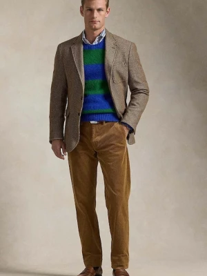 Polo Ralph Lauren spodnie sztruksowe kolor brązowy proste 710884820