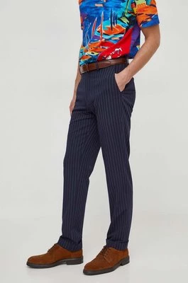 Polo Ralph Lauren spodnie z domieszką wełny kolor granatowy proste
