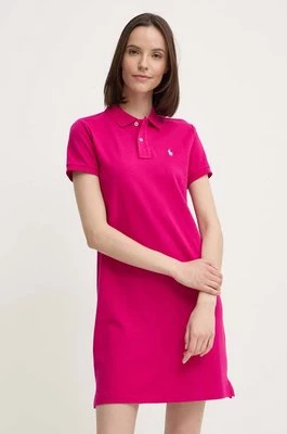 Polo Ralph Lauren sukienka bawełniana kolor różowy mini prosta