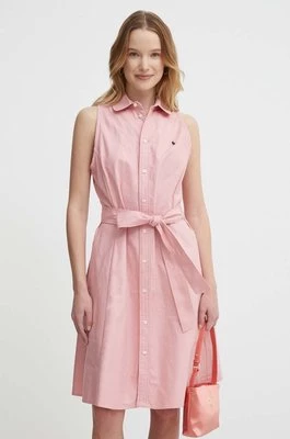 Polo Ralph Lauren sukienka bawełniana kolor różowy mini rozkloszowana 211943505