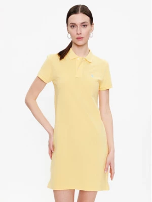 Polo Ralph Lauren Sukienka codzienna 211799490010 Żółty Regular Fit