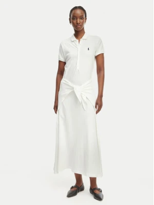 Polo Ralph Lauren Sukienka codzienna 211A12906001 Biały Regular Fit