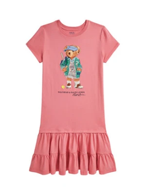 Polo Ralph Lauren Sukienka codzienna 313971130001 Różowy Regular Fit