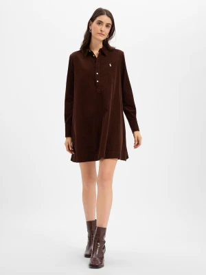 Polo Ralph Lauren Sukienka codzienna dla kobiet Kobiety Bawełna (100%) brązowy