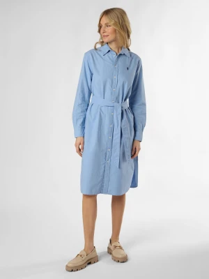 Polo Ralph Lauren Sukienka damska Kobiety Bawełna niebieski jednolity,
