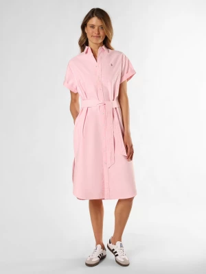 Polo Ralph Lauren Sukienka damska Kobiety Bawełna różowy jednolity,