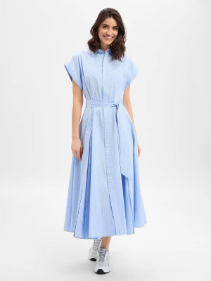 Polo Ralph Lauren Sukienka damska z bluzką Kobiety Bawełna (100%) niebieski|brązowy w paski,