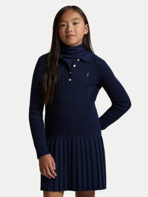 Polo Ralph Lauren Sukienka dzianinowa 313978841001 Granatowy Regular Fit
