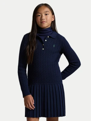 Polo Ralph Lauren Sukienka dzianinowa 313978841001 Granatowy Regular Fit