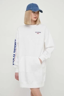 Polo Ralph Lauren sukienka kolor biały mini oversize 211936921
