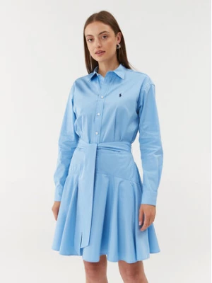 Polo Ralph Lauren Sukienka koszulowa 211910798001 Błękitny Regular Fit