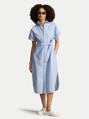 Polo Ralph Lauren Sukienka koszulowa 211935153002 Niebieski Regular Fit