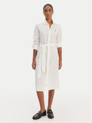 Polo Ralph Lauren Sukienka koszulowa 211B18781001 Biały Regular Fit