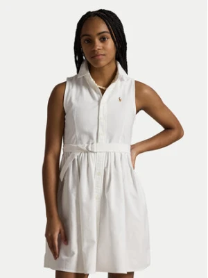 Polo Ralph Lauren Sukienka koszulowa 313934188001 Biały Regular Fit